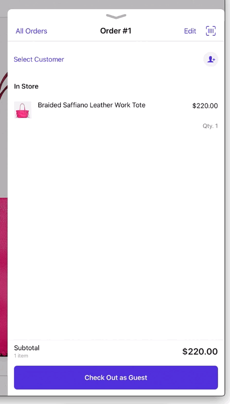 The relevant contacts are displayed below the search bar.