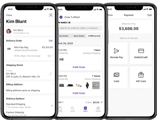 This image illustrates how Tulip Remote pay looks on an iPhone.